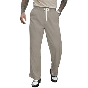 TOPLOT Mens Casual Pant Trouser for