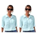 TOPLOT V-Collar Solid Crop Shirt for Women with Half Sleeves, Polyester, Regular Fit