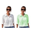 TOPLOT V-Collar Solid Crop Shirt for Women with Half Sleeves, Polyester, Regular Fit