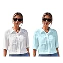 TOPLOT V-Collar Solid Crop Shirt for Women with Half Sleeves, Polyester, Regular Fit