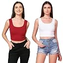 TOPLOT Women39s Solid Ribbed Round Neck Sleeveless