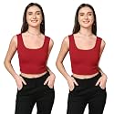 TOPLOT Women39s Solid Ribbed Round Neck Sleeveless