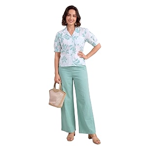 TOPLOT Womens Cotton Blend Printed Co-ord Set