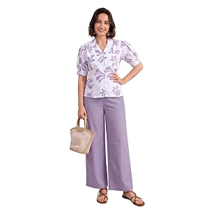 TOPLOT Womens Cotton Blend Printed Co-ord Set