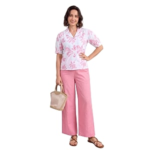 TOPLOT Womens Cotton Blend Printed Co-ord Set
