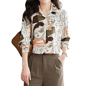 TOPLOT Womens Shirt Stylish Top Design