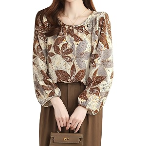 TOPLOT Womens Shirt Top Elegant Floral