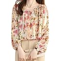 TOPLOT Women39s Shirt Top Elegant Floral