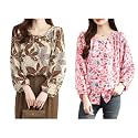 TOPLOT Women39s Shirt Top Elegant Floral