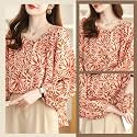 TOPLOT Women39s Shirt Top Elegant Floral