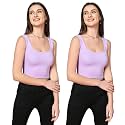 TOPLOT Women39s Solid Ribbed Round Neck Sleeveless
