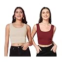 TOPLOT Women39s Solid Ribbed Round Neck Sleeveless