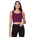 TOPLOT Women39s Solid Ribbed Round Neck Sleeveless