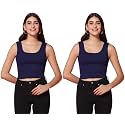 TOPLOT Women39s Solid Ribbed Round Neck Sleeveless