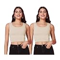 TOPLOT Women39s Solid Ribbed Round Neck Sleeveless