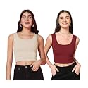 TOPLOT Women39s Solid Ribbed Round Neck Sleeveless