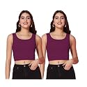 TOPLOT Women39s Solid Ribbed Round Neck Sleeveless