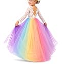 Topmaker Flower Girl Dress for Toddler Baby Girls,Lace Tulle Dress for Wedding,Birthday Party,Photoshoot,Special Occasion