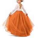 Topmaker Flower Girl Dress for Toddler Baby Girls,Lace Tulle Dress for Wedding,Birthday Party,Photoshoot,Special Occasion