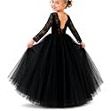 Topmaker Flower Girl Dress for Toddler Baby Girls,Lace Tulle Dress for Wedding,Birthday Party,Photoshoot,Special Occasion