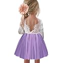 Topmaker Flower Girl Dress for Toddler Baby Girls,Lace Tulle Dress for Wedding,Birthday Party,Photoshoot,Special Occasion