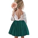 Topmaker Flower Girl Dress for Toddler Baby Girls,Lace Tulle Dress for Wedding,Birthday Party,Photoshoot,Special Occasion