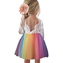 Topmaker Flower Girl Dress for Toddler Baby Girls,Lace Tulle Dress for Wedding,Birthday Party,Photoshoot,Special Occasion