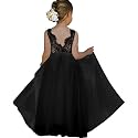 Topmaker Flower Girl Dress for Toddler Baby Girls,Lace Tulle Dress for Wedding,Birthday Party,Photoshoot,Special Occasion