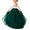 Topmaker Flower Girl Dress for Toddler Baby Girls,Lace Tulle Dress for Wedding,Birthday Party,Photoshoot,Special Occasion