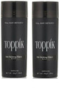 toppik Hair Fibers For Hair Loss Concealer, Regrowth & Styling Black Color 2 Units 55 gm Organic Hair Volumizer Fibers (55 g)