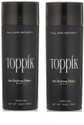 toppik Hair Fibers For Regrowth Hair Loss Concealer Instant Styling Black 2 Units Hair Styler (55 g)
