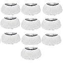 360 Rotating Magic Spin Microfiber Mop Head Refill Super Absorbent Refills for All Home &amp; Office Floor Cleaning only - 10 Pcs Set (White)