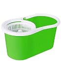 Easy Magic Floor Mop 360 degree Plastic Bucket PVC with Wheel, Water Outlet Mop Bucket Only (Green)
