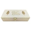 Topshelf Floral Design Wedding Fancy Shagun Cash box, Designer Money, Gaddi Box Wedding and Engagement Cash Box, Gift (Cream, Pack of 1)