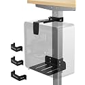 TOPSKY Under Desk PC Mount No Drill CPU Holder 50 lb Capacity