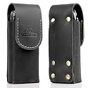 Topstache Leather Multitool Sheath for Belt - Multitool Holster for Belt - Leather Multitool Pouch - Leather Multitool Case for Belt - EDC Belt Organizer - Belt Loop Leather Multitool Holder, Black