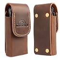 Topstache Leather Multitool Sheath for Leatherman Wave &amp; Wave+ - Multitool Holster for Belt - Belt Loop Leather Multitool Pouch - Magnetic Closure Tool Pouch Case, Darkbrown