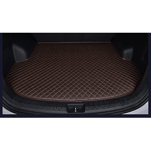 premium boot mat for jazz custom fitted luxury car boot mats compatible with honda jazz set of 1 piece 100 waterproof and washable classic coffee with coffee thread