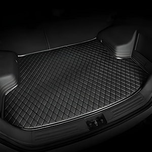 premium boot mat for slavia custom fitted luxury car boot mats compatible with skoda slavia set of 1 piece 100 waterproof and washable classic black with black thread