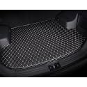 Boot Compatible with Tata Punch EV Custom Fitted Faux Leather Boot Antiskid Car Floor Mats - Black with Beige Thread