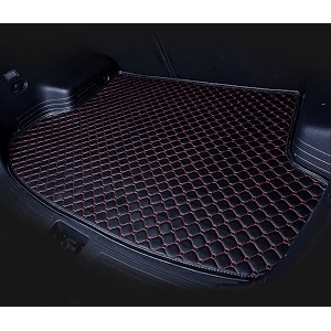 topstitch premium for honda amaze custom fitted car trunkbootdicky base mat blackred thread