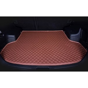 premium for tata punch custom fitted car trunkbootdicky base mat tan thread