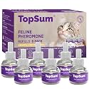 TopSum Cat Calming Pheromone Diffuser: Feline Pheromones Plug in for Stress, Alone At Home, Spraying, Fighting, Scratching, Aggression & Excessive Meowing (Purple– 6 Refills)