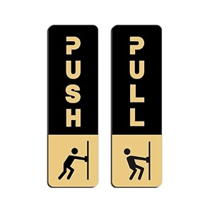 push pull golden black glass door acrylic signage sticker self-adhesive 65 inches door sign sticker for office stores cafe hotel restaurant business amp shop black golden