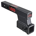 TOPTOW Trailer Receiver Hitch Extender Adapter 4" Drop/Riser, 8" and 10" Extension Length, 2" Shank, 7500lbs Towing Capacity, Matte Black…