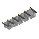 TORACK 16" Studs Ceiling Bin Storage Rack, Overhead Tote Storage Rails