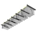 TORACK Garage Ceiling Bin Storage Rack, Overhead Tote Storage Rails