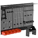 TORACK Metal Pegboard Wall Organizer 24x48 in, Tool Storage Pegboard, Black