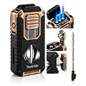 Torch Lighter Triple Flame Refillable Lighter with Multifunctional Tools