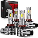 Torchbeam 2026 15X Super Brighter 9005/HB3 9006/HB4 Bulbs Combo, 220,000LM, 1:1 Size, 6500K Cool White, 100000Hrs Long Life with 25,000RPM Cooling Fan, 360° Adjustable Beam, Plug &amp; Play, Pack of 4